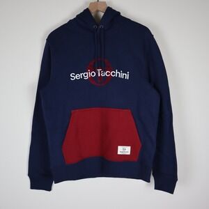 NWT Sergio Tacchini Embroidered‎ Logo Hoodie Adult Small 21x27